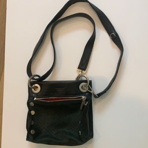 Black Hammitt bag with red interior